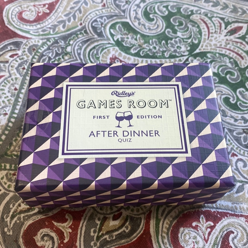 Ridley’s After Dinner Quiz game